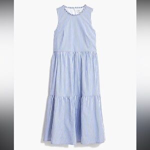 J. Crew Blue and White Striped Dress